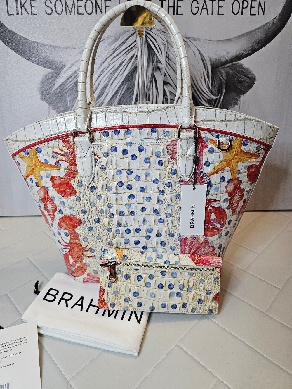 🦞 NWT Brahmin Jeanne Multi Chattaway Tote & Lobster Roll Ady Wallet Set 🦞 - Picture 4 of 10